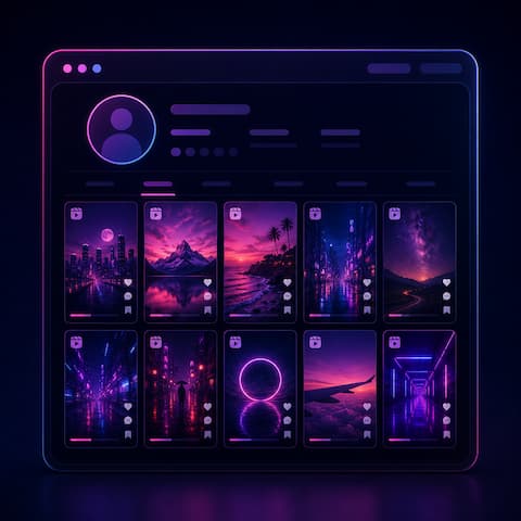 Profile reels grid